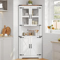 GarveeHome Tall Corner Cabinet, Farmhouse Corner Storage Cabinet by GarveeHome