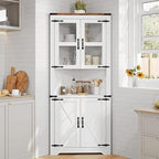 GarveeHome Tall Corner Cabinet, Farmhouse Corner Storage Cabinet by GarveeHome