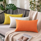 MIULEE Pack of 2 Decorative Outdoor Solid Waterproof Throw Pillow Covers Faux - Image 8