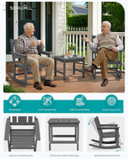 SERWALL Outdoor Rocking Chairs Set of 2 - Image 8