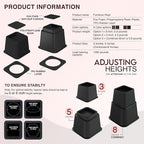 Utopia Bedding Bed Riser, 3 & 5 Inches Adjustable Furniture Risers - Image 5