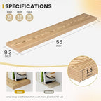 Acovy 55 Inch Floating Shelves, 9.3" Deep Floating Shelf Wall Mounted, Rustic - Image 3