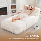 Hobestluk Big Bean Bag Lounger Chairs Large Beanbag Chair - Image 3
