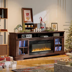 70" Fireplace TV Stand, Farmhouse Entertainment Center - Image 2