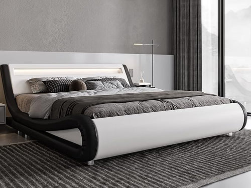 Allewie Queen Size LED Platform Bed Frame by Allewie