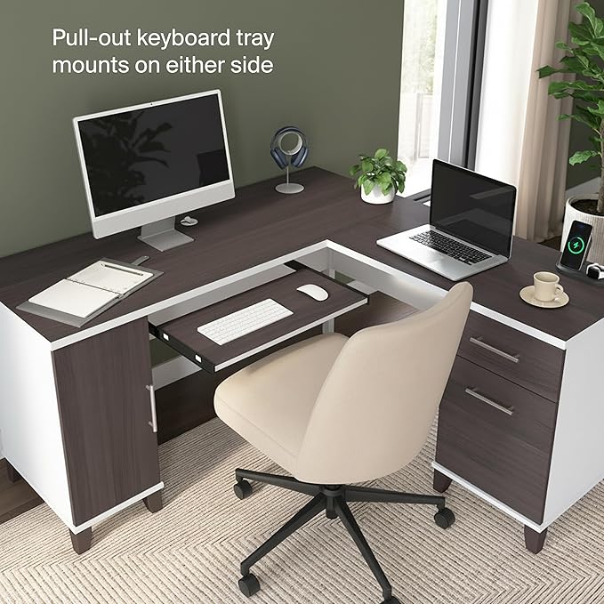 Bush Home 60-Inch L-Shaped Desk - Image 7