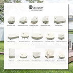 Outdoor Swivel Rocker Chair Cover 2 Pack, Patio Swivel Chair Covers - Image 2