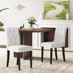 Welzona Upholstered Dining Chairs Set of 4, Button Tufted Parsons Dining Chair - Image 5