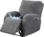 Gennia Recliner Chair Covers 3 Pieces Extra, Waterproof Jacquard Reclining by Genina