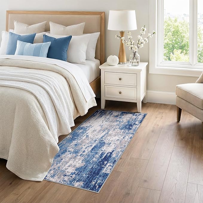 RELEANY Washable Area Rugs 3x6 Non-Slip Modern Abstract Soft - Image 2