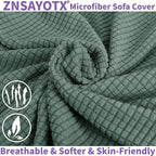 ZNSAYOTX Super Stretch Couch Cover Love Seat Sofa Covers - Image 8