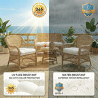 1 MIDDLE ONE Wicker Chair Cushions 3 Pieces Set - Image 4