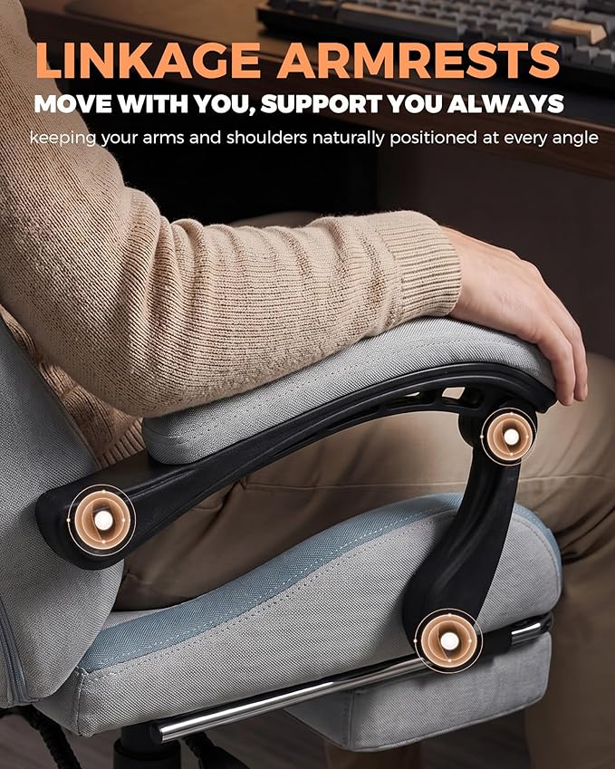 GTPLAYER Gaming Chair with Foot Rest & Pocket Spring Cushion, Ergonomic High - Image 6