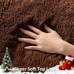 Ophanie Brown Rugs for Living Room Bedroom, 6x9 Fluffy Fuzzy Furry Carpet - Image 2