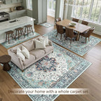 RELEANY Area Rugs 7'x9' Washable Non-Slip, Floral Vintage Distress Print - Image 7