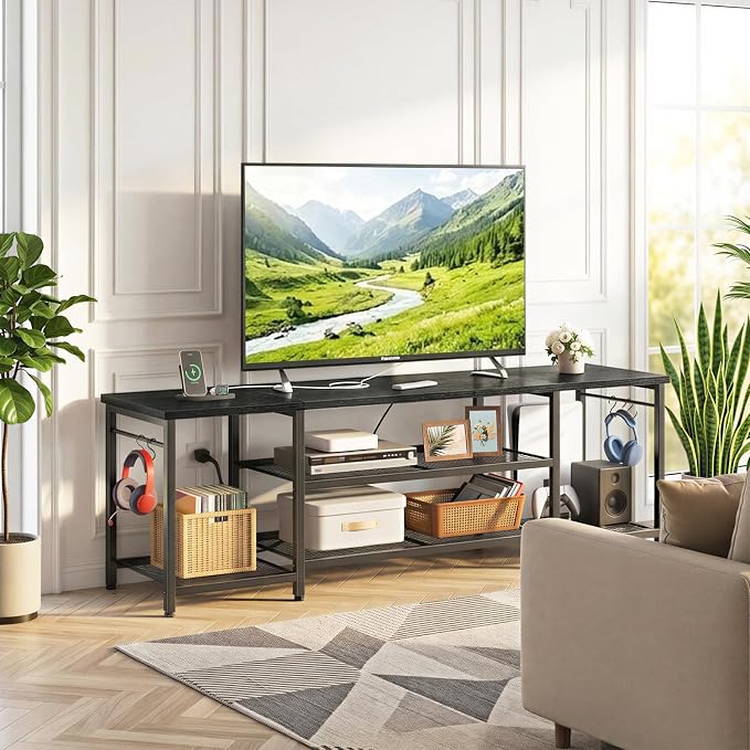 YGEOMER TV Stand for Up to 75 Inch TVs, Entertainment Center - Image 5