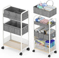 2In1 Baby Diaper Caddy & 3-Tier Rolling Diaper Cart, Diaper Caddy Organizer Cart by LIDTOP