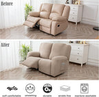 Genina Recliner Loveseat Covers, Stretch Reclining Sofa Covers, 2 Seater Couch - Image 3