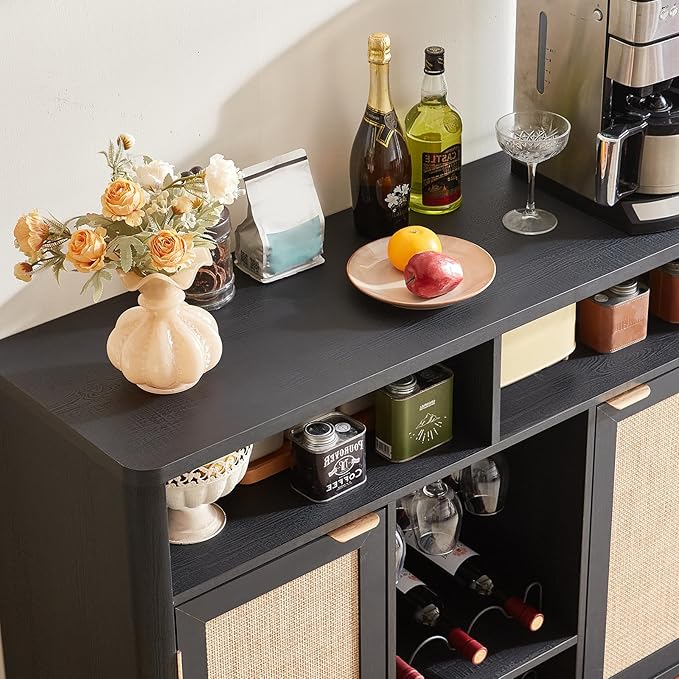 Lerliuo Rattan Wine Cabinet - Image 5