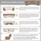 100% Waterproof Sectional Recliner Couch Covers - Image 7