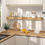 Oak Floating Shelves 55Inch Long, 12 Inch Deep Floating Shelves - Image 8