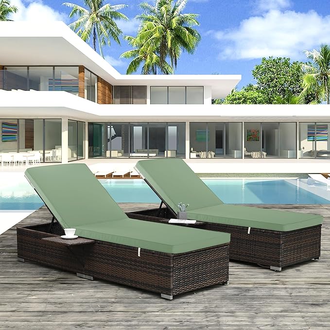 Chaise Lounge Cushion for Outdoor Furniture, Waterproof Fade and Tear Resistant - Image 9