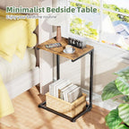 Simple Trending C Shaped Side Table, Small End Table Set of 2, TV Trays Sofa - Image 5