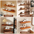 24 Inch Teak Floating Shelves Set of 2 - Image 7
