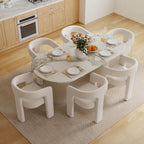 BESTANO Set of 4 Modern Velvet Fabric Upholstered Dining Chairs - Image 2