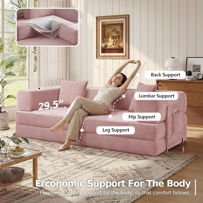 MoonSpeak 78.8''Sleeper Couch Bed - Image 8