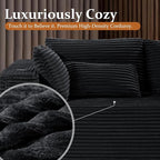 138" Cloud Sectional Couch, Comfort L Shaped Boneless Couch - Image 8