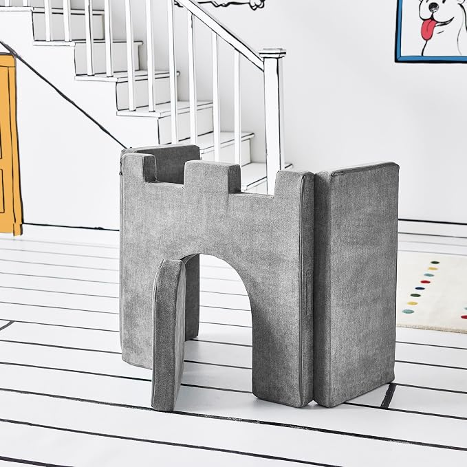 Yourigami Kids and Toddler Play Castle, Playroom Couch Add-On Set, Durable - Image 7