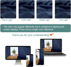 Chyhomenyc Navy Blue Semi Sheer Curtains 84 Inches Long 2 Panels Set, Light - Image 3