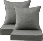 Sunbrella Outdoor Deep Seat & Back Cushion Set, 24 x 24 Inch Water Repellent by Supflourishia