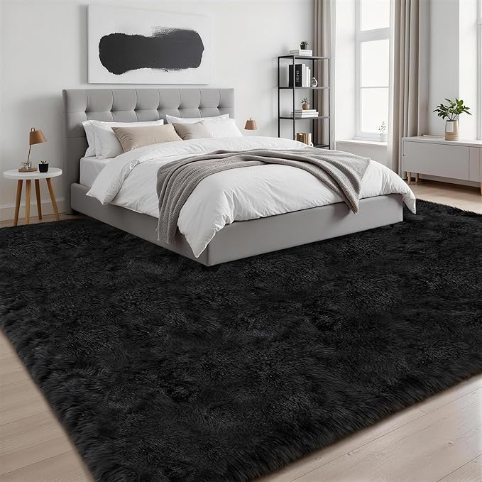 Fluffy Area Rugs 9x12 Living Room Bedroom: Ultra Soft Shag Rug Upgrade Non-Slip - Image 3