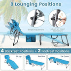 Goplus Tanning Chair, Folding Adjustable Patio Lounge Chair - Image 8