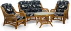 Malibu Lounge Living Accent Armchair Natural Rattan Wicker Handmade Design - Image 5