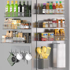 Magnetic Spice Rack for Refrigerator, 10 Pack 100% Metal Strong Magnet Shelf by DTUQYX