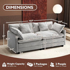 Ihanherry Cloud Sofa 77 Inch Loveseat, Modern Sectional Couch, 2-Seats Sofa - Image 2