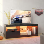 JUMMICO TV Stand, Entertainment Center LED Gaming TV Stand - Image 2
