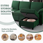 Vongrasig 79" Convertible Sectional Couch Sofa - Image 5