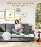 Kidirect 87in U Shaped Couch, Modular Sofa No Tool Assembly, Comfy Sectional - Image 7