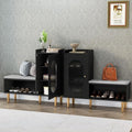 HLR Storage Bench Set of 2, L-Shaped Storage Cabinet by HomeDeservesaRelaxLiving
