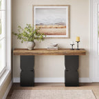 63-Inch Console Table, Heavy-Duty Look, Behind Couch Sofa Table, Color Blocking - Image 5