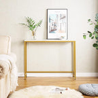 loglus Small Console Table for Entryway, Faux Marble MDF Sofa Table - Image 8
