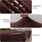 Genina Waterproof Chair Covers for Dining Room, Stretch Jacquard Dining Chair - Image 3