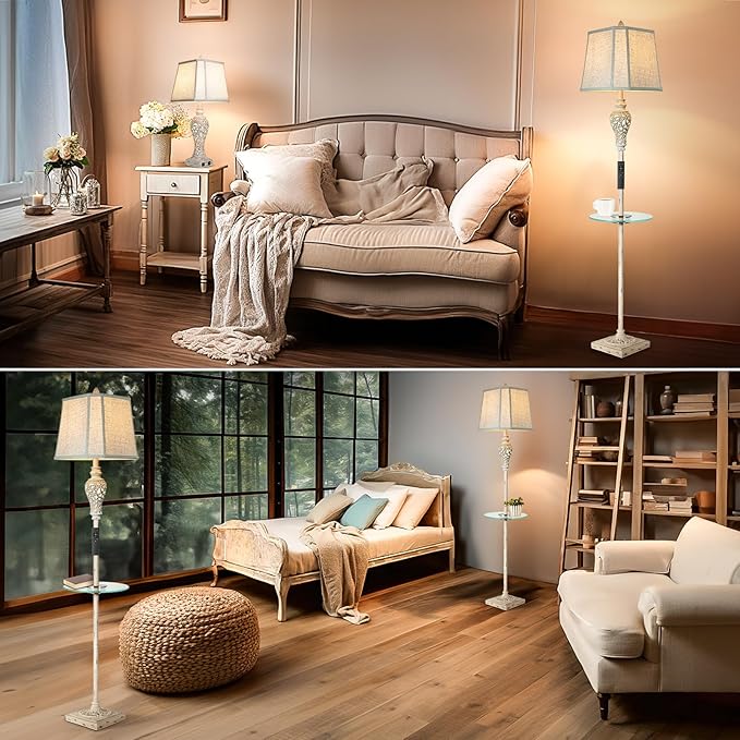 LuxSight Collection Rustic Floor Lamp, Living Room Lamps - Image 7