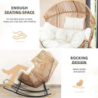 Vongrasig Wicker Egg Chair PE Rattan Rocking Chair - Image 4