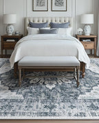 RELEANY Area Rugs 6'x9' Washable Non-Slip, Floral Vintage Distress Print - Image 3
