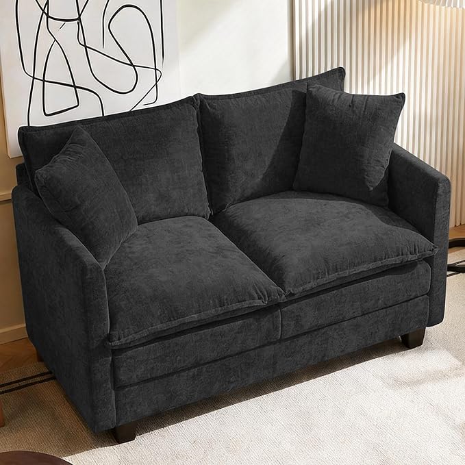 Loveseat Sofa, Comfy Chenille Small Couch by Unknown